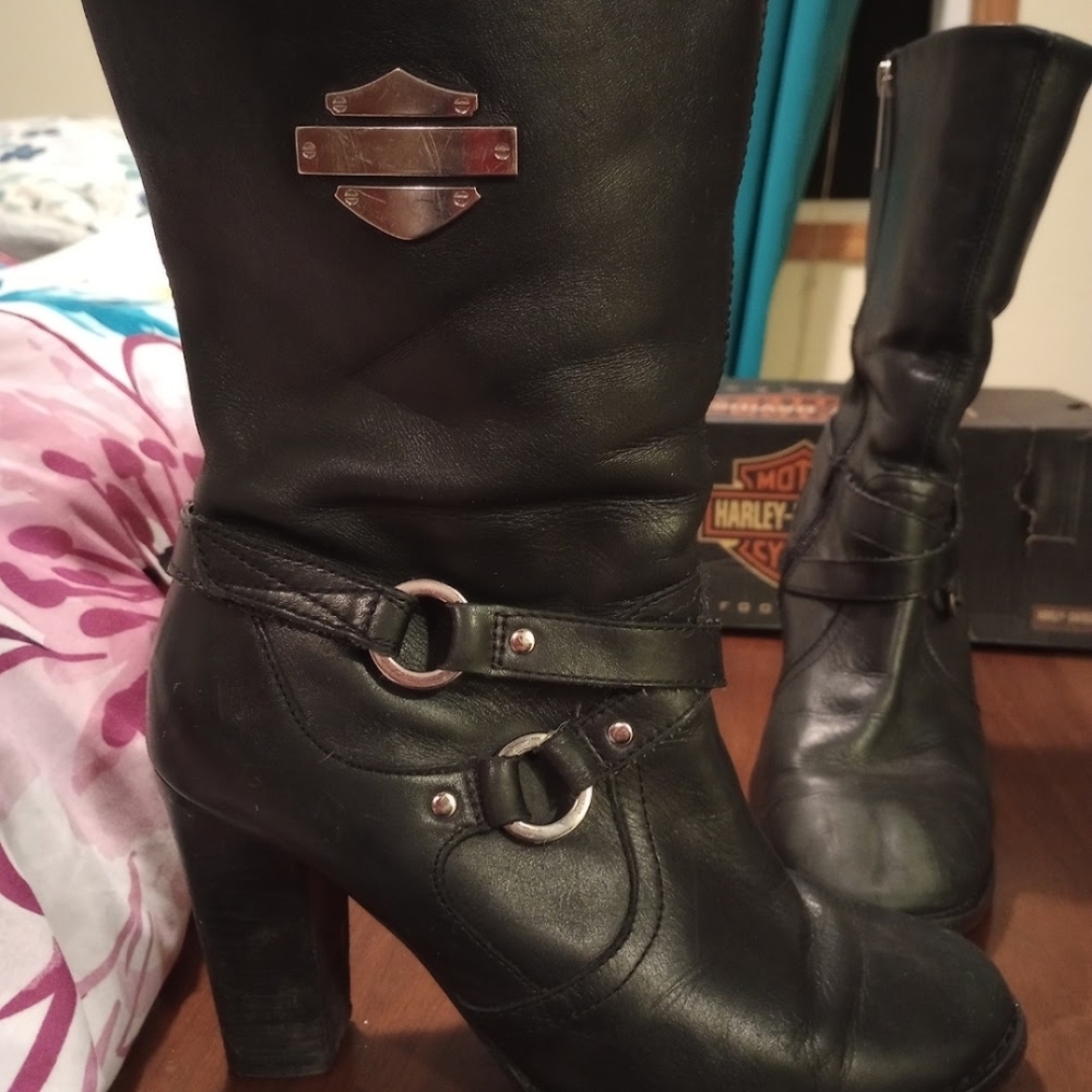 Harley-Davidson Women's Black Heeled Boots